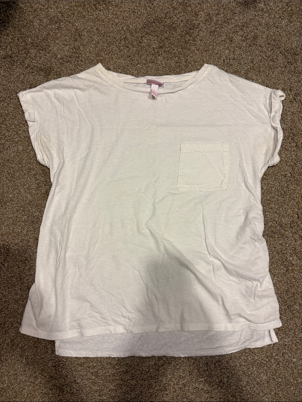 Isabel Maternity White Short-Sleeve Pocket Tee